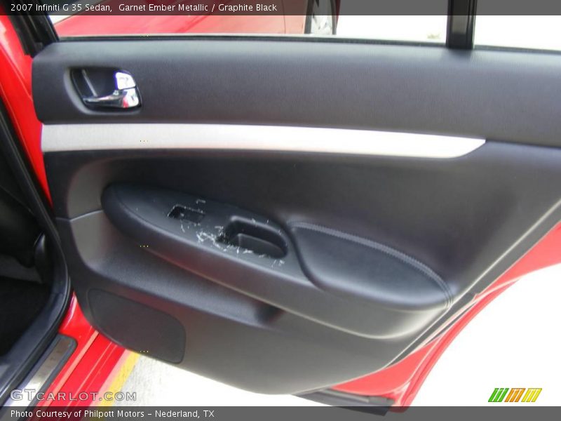 Garnet Ember Metallic / Graphite Black 2007 Infiniti G 35 Sedan