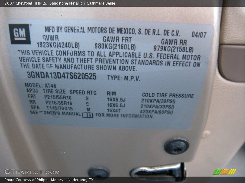 Sandstone Metallic / Cashmere Beige 2007 Chevrolet HHR LS