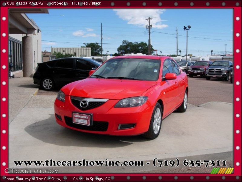 True Red / Black 2008 Mazda MAZDA3 i Sport Sedan