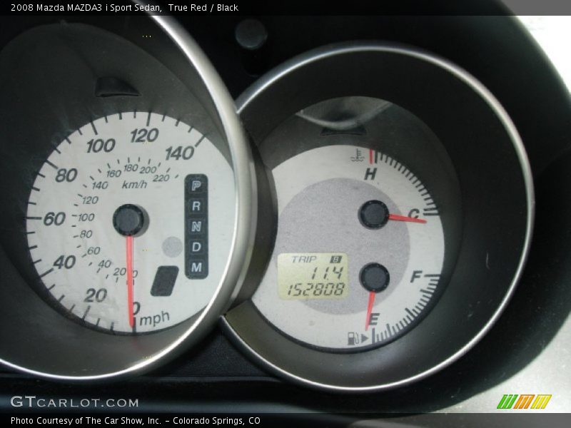 True Red / Black 2008 Mazda MAZDA3 i Sport Sedan