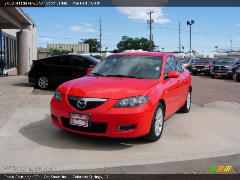True Red / Black 2008 Mazda MAZDA3 i Sport Sedan