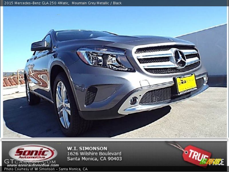 Mountain Grey Metallic / Black 2015 Mercedes-Benz GLA 250 4Matic