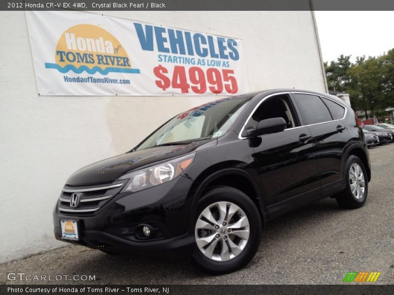 Crystal Black Pearl / Black 2012 Honda CR-V EX 4WD