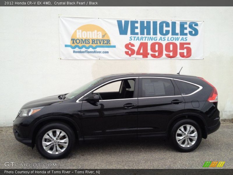 Crystal Black Pearl / Black 2012 Honda CR-V EX 4WD