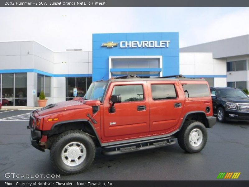Sunset Orange Metallic / Wheat 2003 Hummer H2 SUV