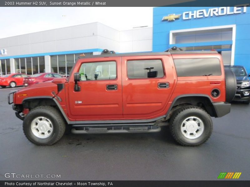Sunset Orange Metallic / Wheat 2003 Hummer H2 SUV
