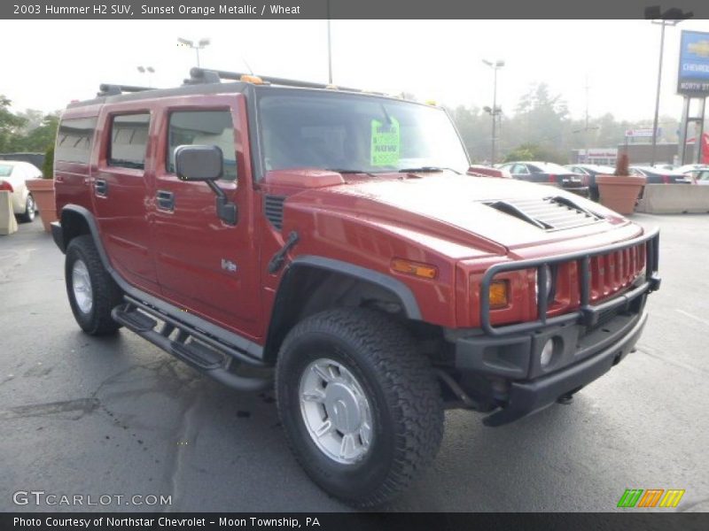 Sunset Orange Metallic / Wheat 2003 Hummer H2 SUV