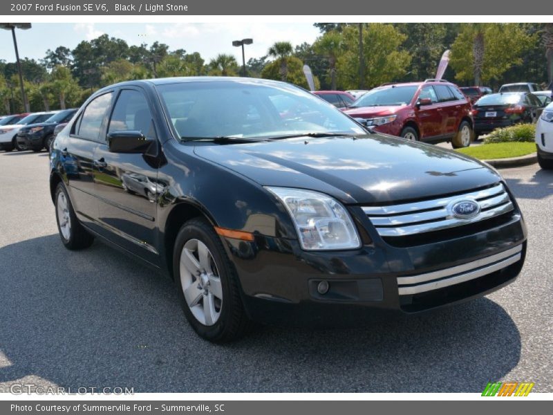 Black / Light Stone 2007 Ford Fusion SE V6