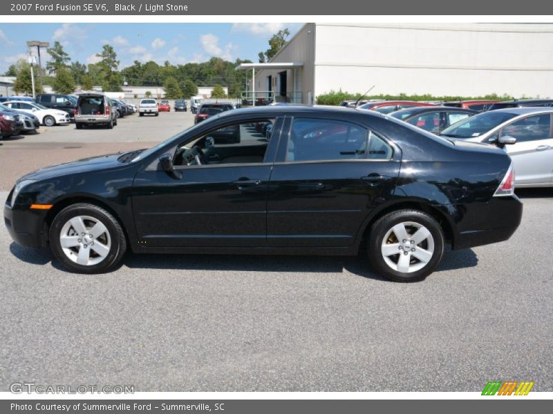 Black / Light Stone 2007 Ford Fusion SE V6