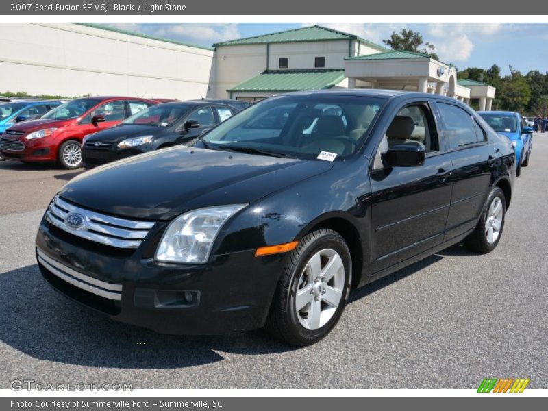 Black / Light Stone 2007 Ford Fusion SE V6