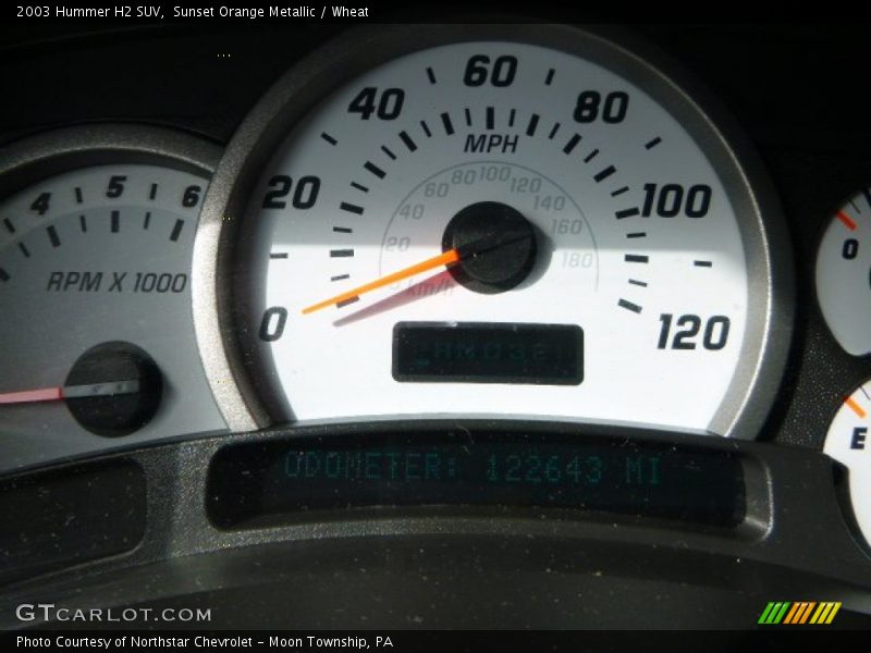 Sunset Orange Metallic / Wheat 2003 Hummer H2 SUV