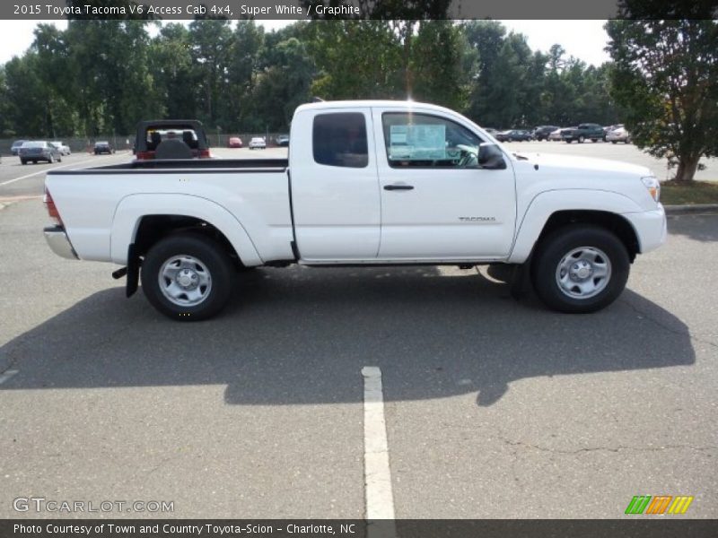 Super White / Graphite 2015 Toyota Tacoma V6 Access Cab 4x4