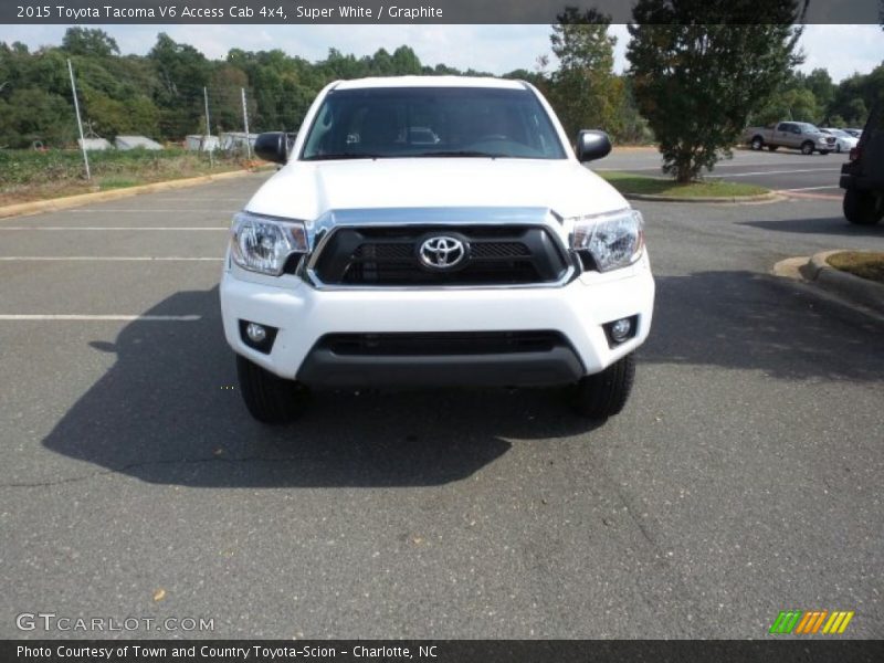 Super White / Graphite 2015 Toyota Tacoma V6 Access Cab 4x4