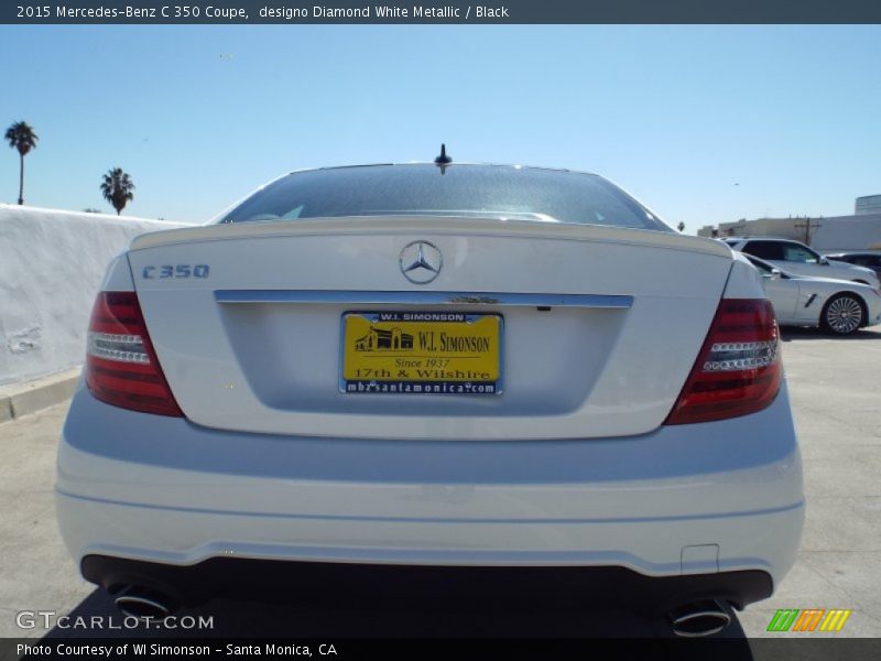 designo Diamond White Metallic / Black 2015 Mercedes-Benz C 350 Coupe