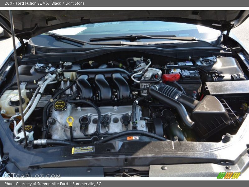 Black / Light Stone 2007 Ford Fusion SE V6