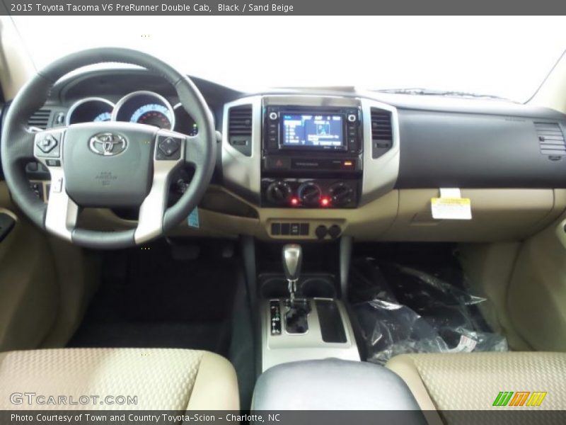 Black / Sand Beige 2015 Toyota Tacoma V6 PreRunner Double Cab