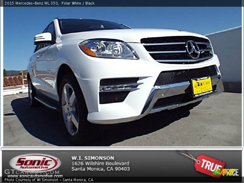 Polar White / Black 2015 Mercedes-Benz ML 350