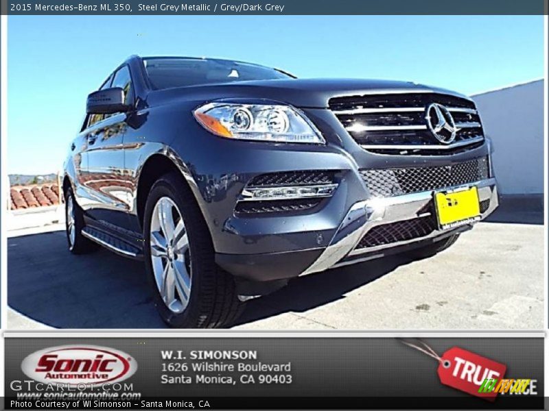 Steel Grey Metallic / Grey/Dark Grey 2015 Mercedes-Benz ML 350