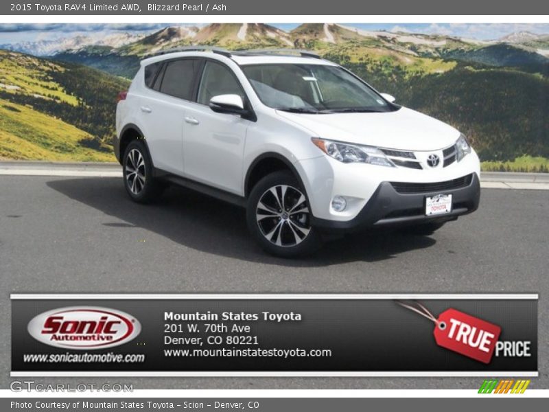 Blizzard Pearl / Ash 2015 Toyota RAV4 Limited AWD