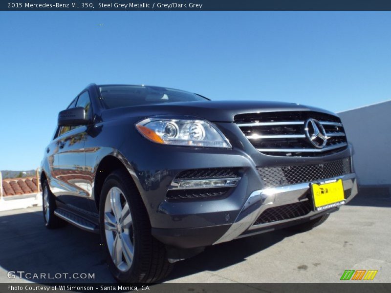 Steel Grey Metallic / Grey/Dark Grey 2015 Mercedes-Benz ML 350