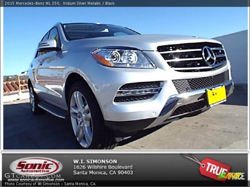 Iridium Silver Metallic / Black 2015 Mercedes-Benz ML 350