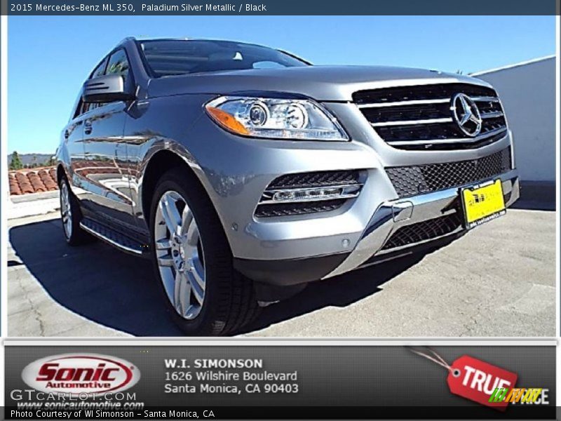 Paladium Silver Metallic / Black 2015 Mercedes-Benz ML 350