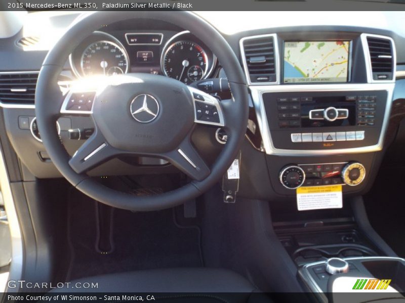 Paladium Silver Metallic / Black 2015 Mercedes-Benz ML 350