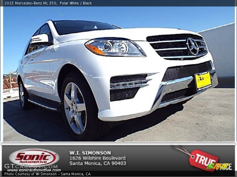 Polar White / Black 2015 Mercedes-Benz ML 350