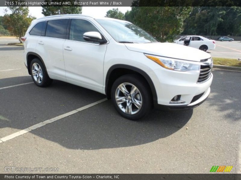Blizzard Pearl White / Black 2015 Toyota Highlander Limited AWD