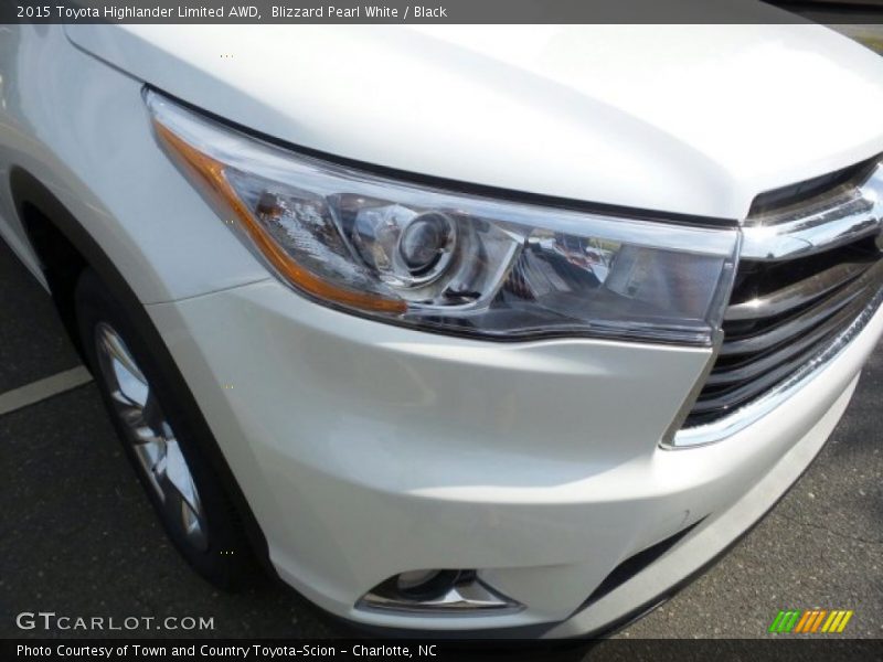 Blizzard Pearl White / Black 2015 Toyota Highlander Limited AWD