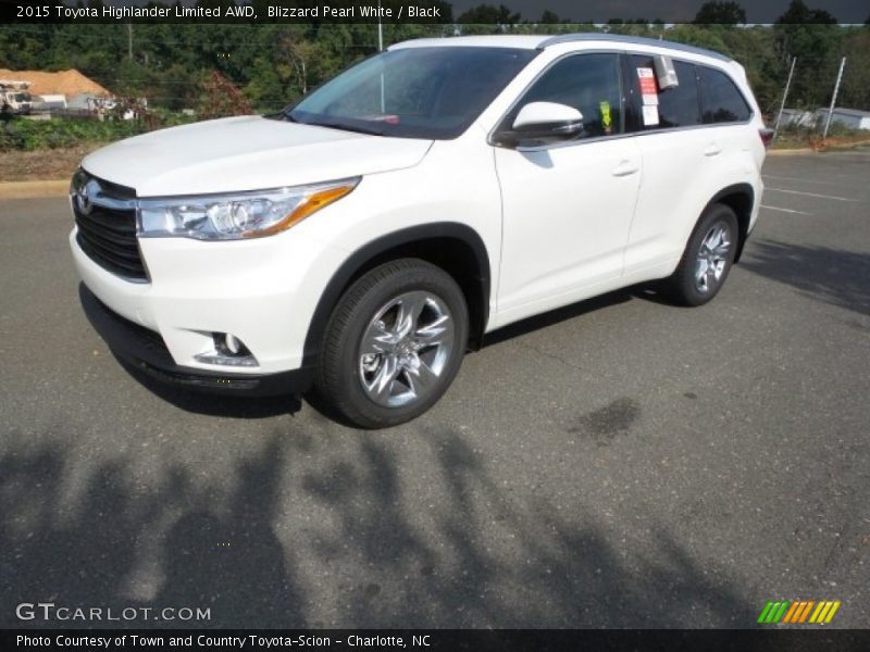 Blizzard Pearl White / Black 2015 Toyota Highlander Limited AWD