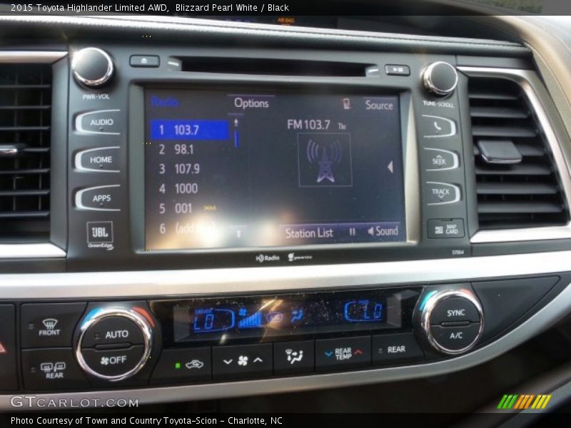 Blizzard Pearl White / Black 2015 Toyota Highlander Limited AWD