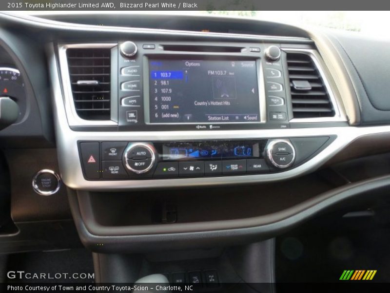 Blizzard Pearl White / Black 2015 Toyota Highlander Limited AWD