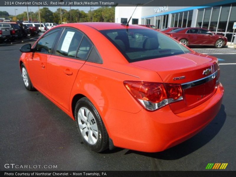 Red Hot / Jet Black/Medium Titanium 2014 Chevrolet Cruze LS