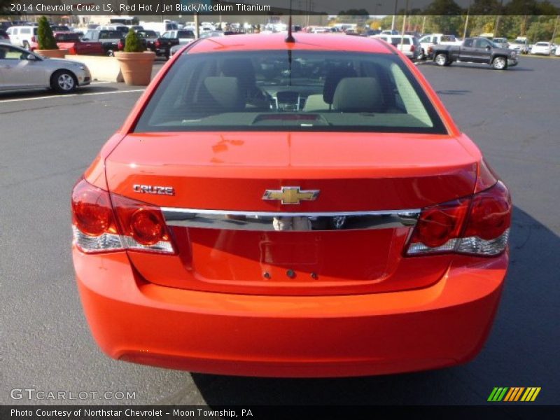 Red Hot / Jet Black/Medium Titanium 2014 Chevrolet Cruze LS