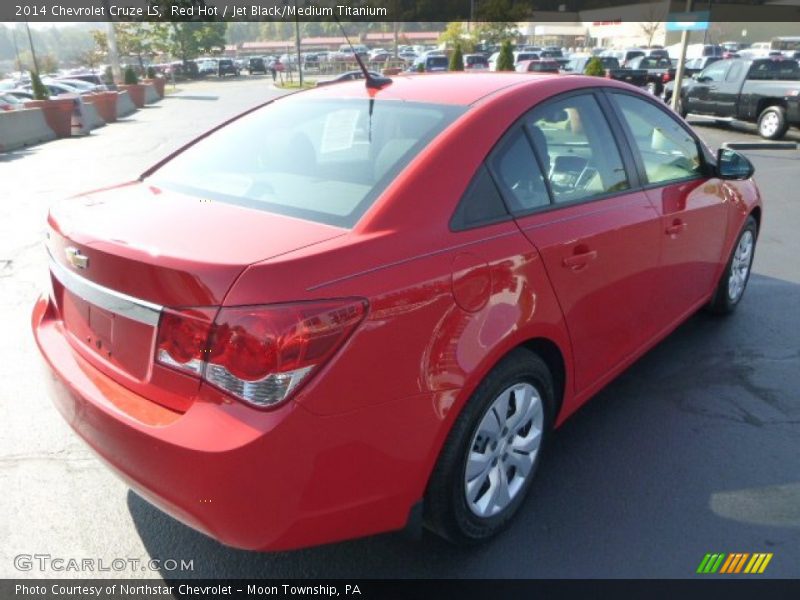 Red Hot / Jet Black/Medium Titanium 2014 Chevrolet Cruze LS