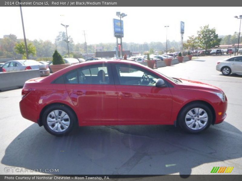 Red Hot / Jet Black/Medium Titanium 2014 Chevrolet Cruze LS