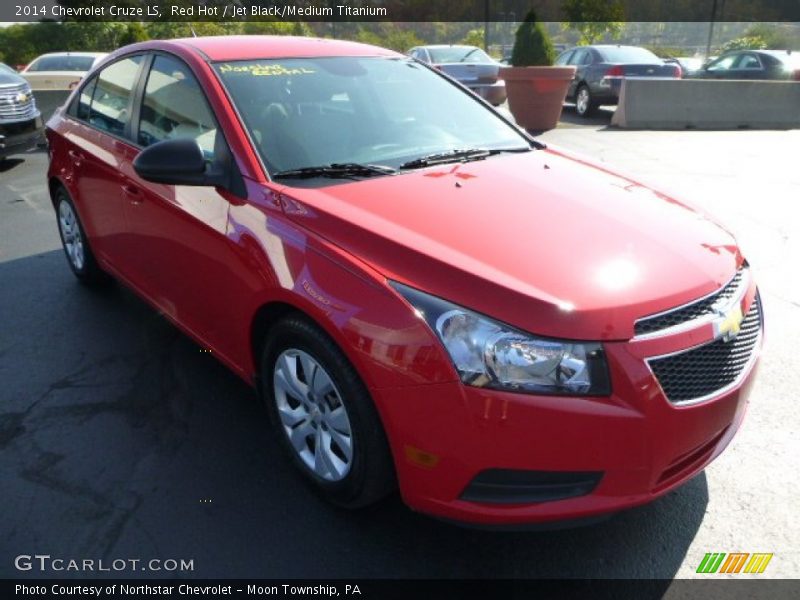 Red Hot / Jet Black/Medium Titanium 2014 Chevrolet Cruze LS