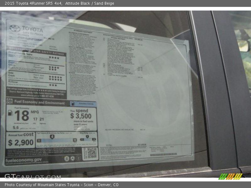 Attitude Black / Sand Beige 2015 Toyota 4Runner SR5 4x4