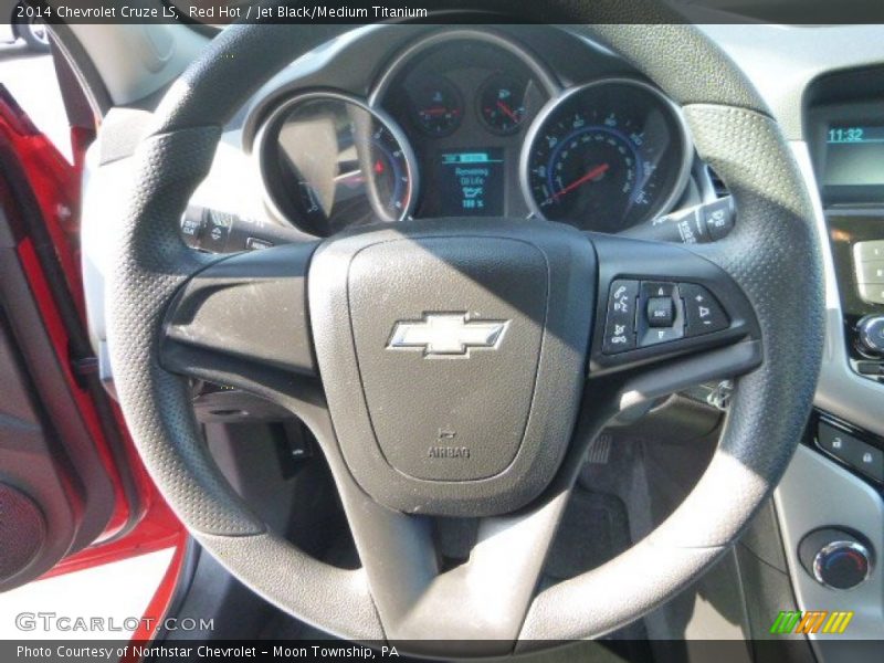 Red Hot / Jet Black/Medium Titanium 2014 Chevrolet Cruze LS