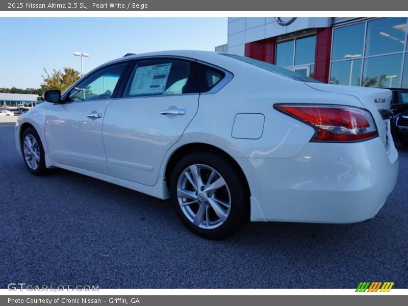 Pearl White / Beige 2015 Nissan Altima 2.5 SL