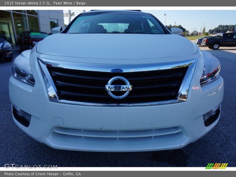 Pearl White / Beige 2015 Nissan Altima 2.5 SL