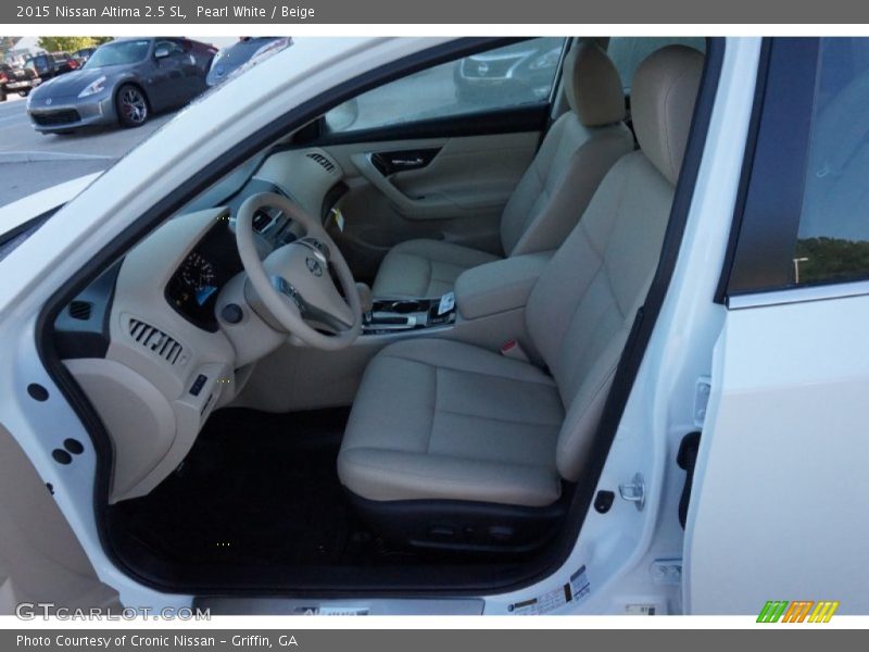 Pearl White / Beige 2015 Nissan Altima 2.5 SL
