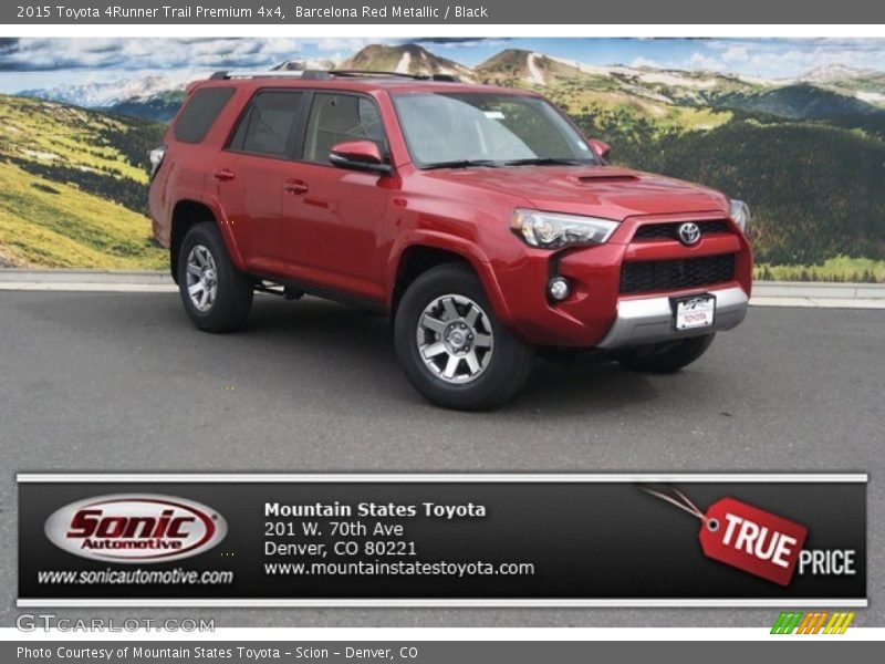 Barcelona Red Metallic / Black 2015 Toyota 4Runner Trail Premium 4x4