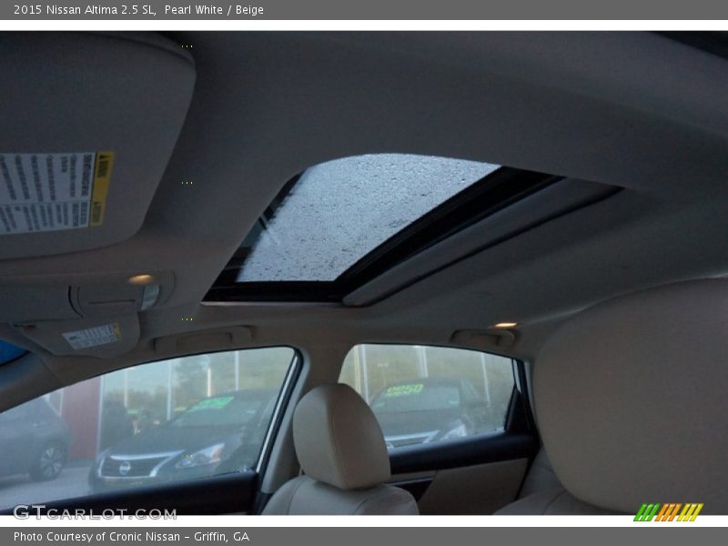 Pearl White / Beige 2015 Nissan Altima 2.5 SL