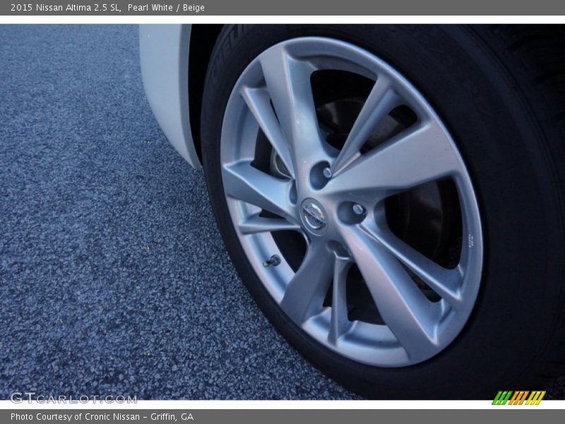Pearl White / Beige 2015 Nissan Altima 2.5 SL