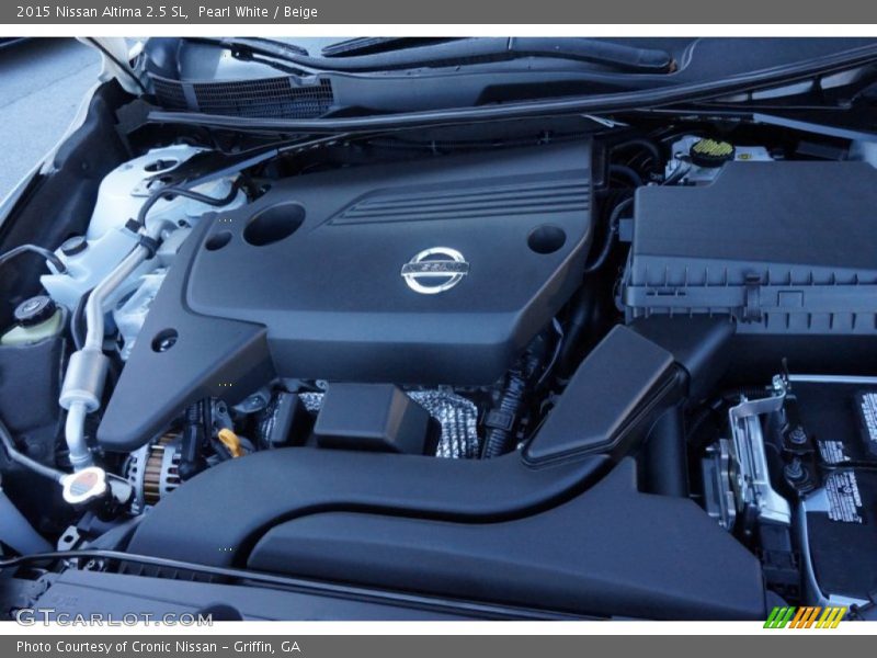 Pearl White / Beige 2015 Nissan Altima 2.5 SL