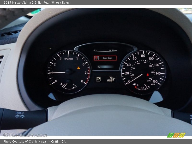 Pearl White / Beige 2015 Nissan Altima 2.5 SL