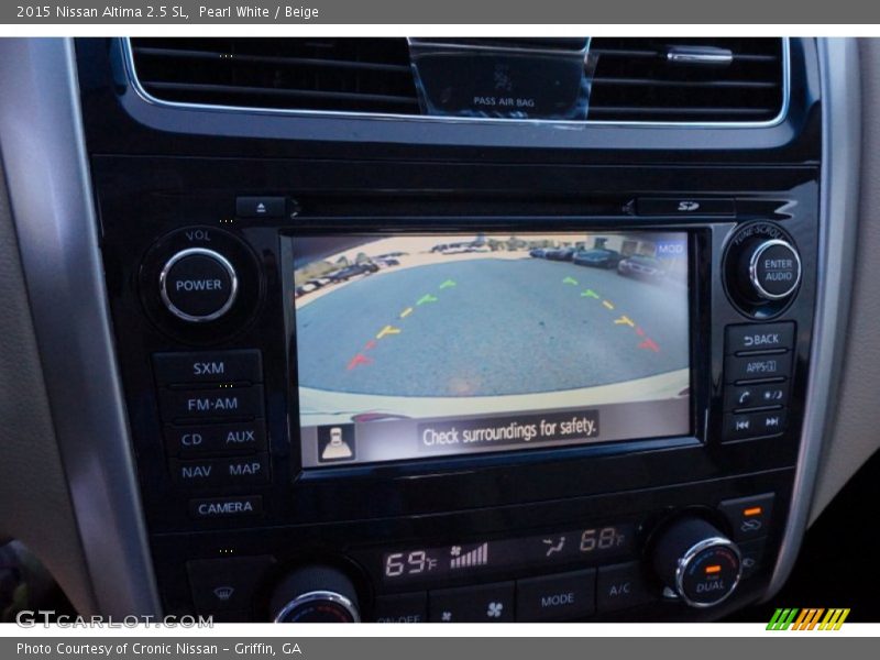 Pearl White / Beige 2015 Nissan Altima 2.5 SL