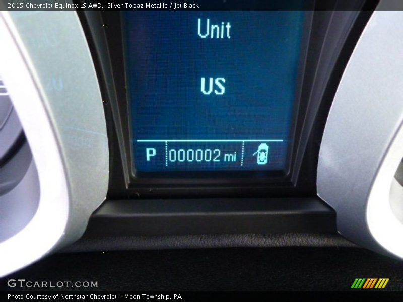Silver Topaz Metallic / Jet Black 2015 Chevrolet Equinox LS AWD